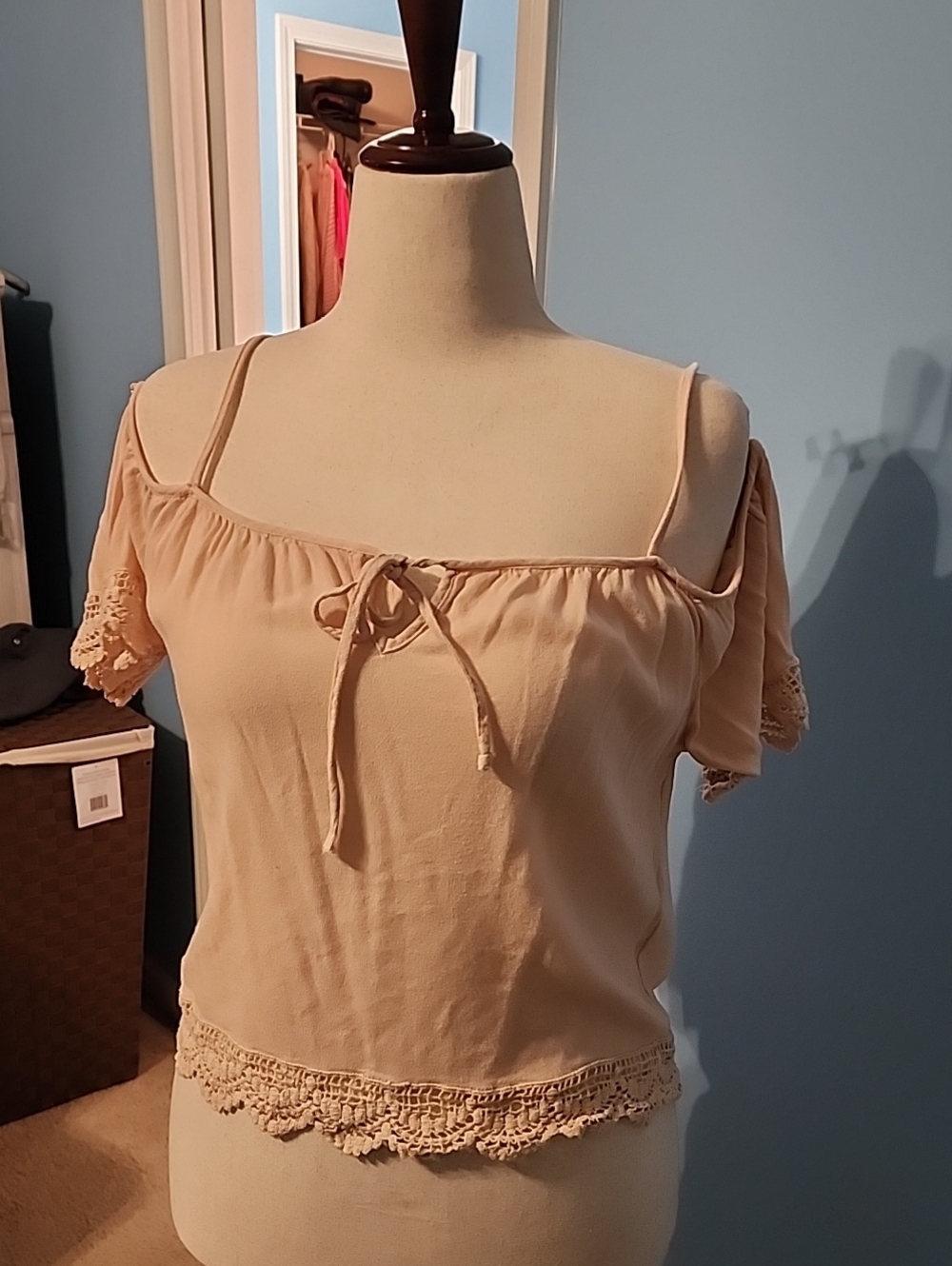 Charlotte Russe Pink Cap Spaghetti Strap Top